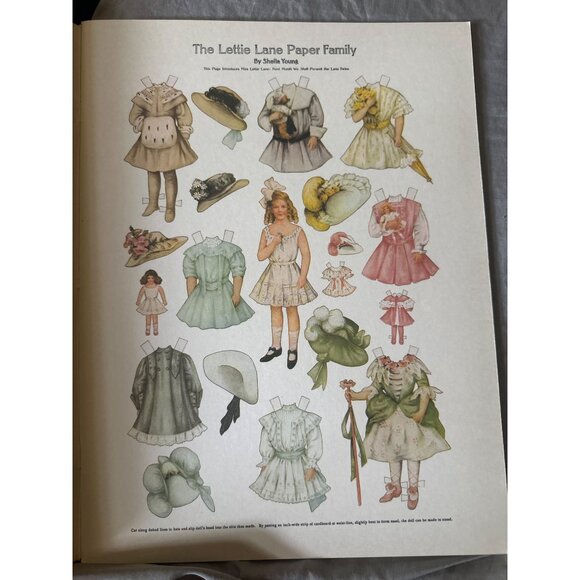 Lettie Lane Antique Paper Dolls Repro  Book Sheila Young Full-Color 24 Designs - Picture 3 of 7